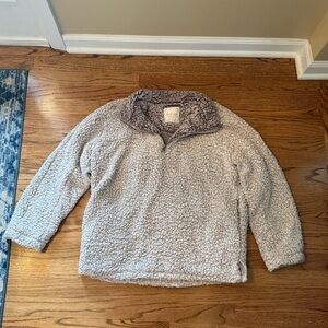 Altar'd State Textured Gray Sherpa Jacket